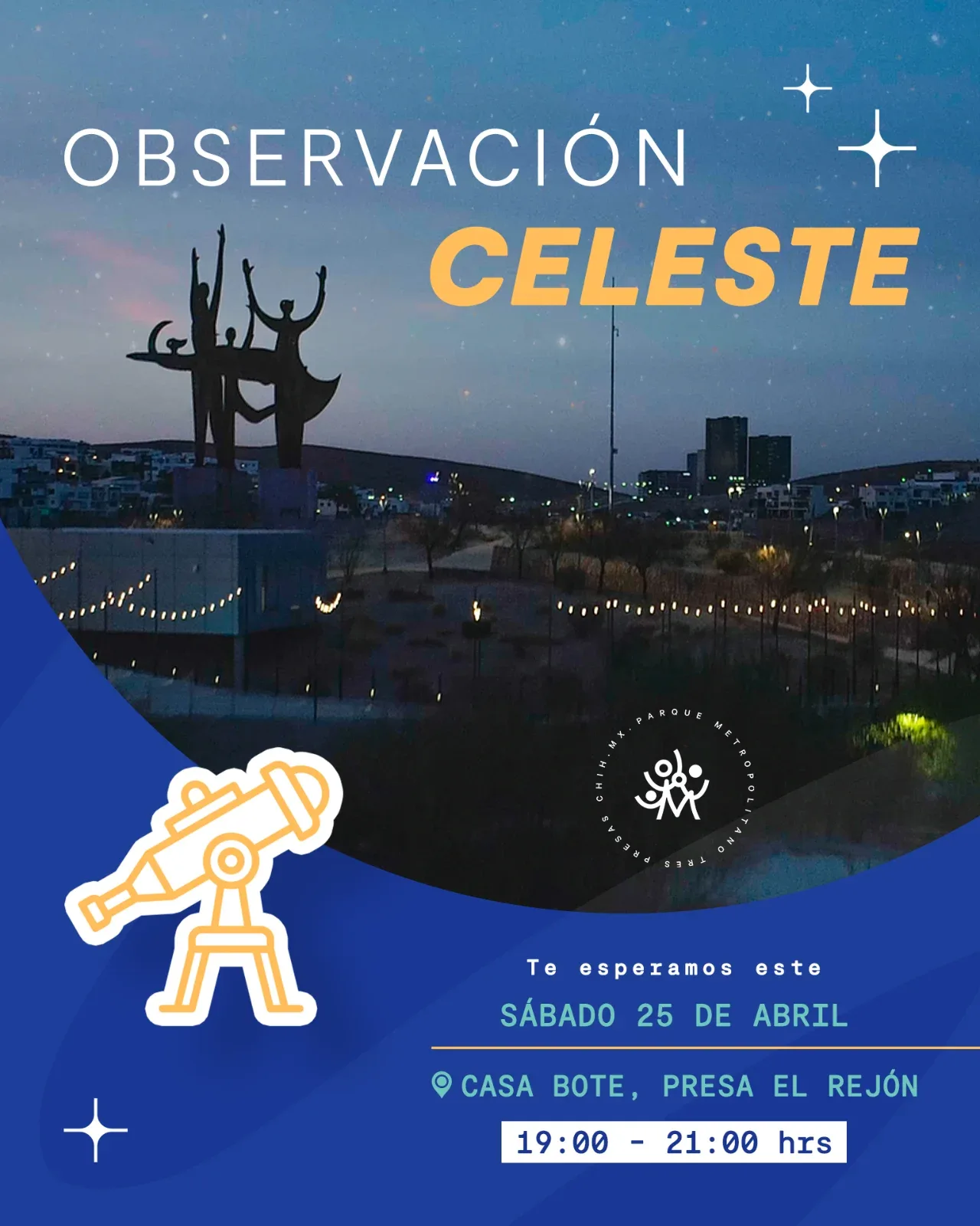 Flayer evento observación celeste