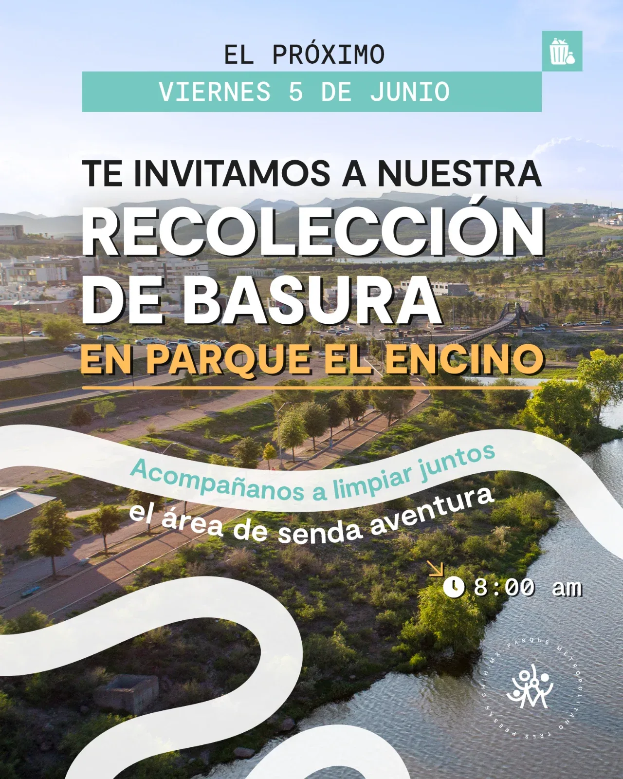 Post de invitación para recolección de basura